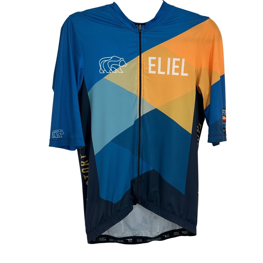 Eliel 2020 EFT Factory Team Cycling Jersey Men's XL Full Zip USA Blue Road Bike